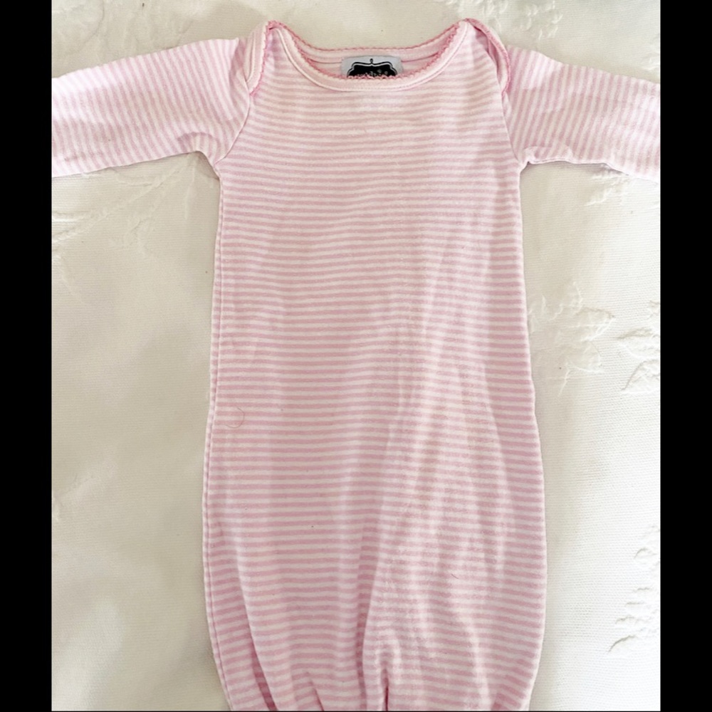 Mudpie Baby Girls Striped Gown